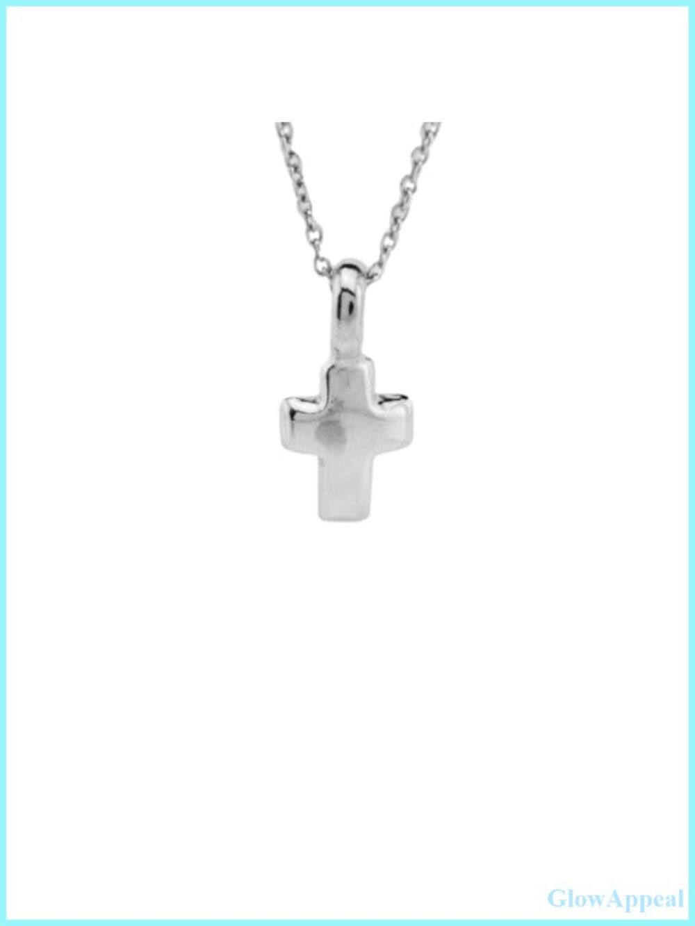 925 Sterling Silver Tiny Cross Charm Necklace 18" Minimalist Chain